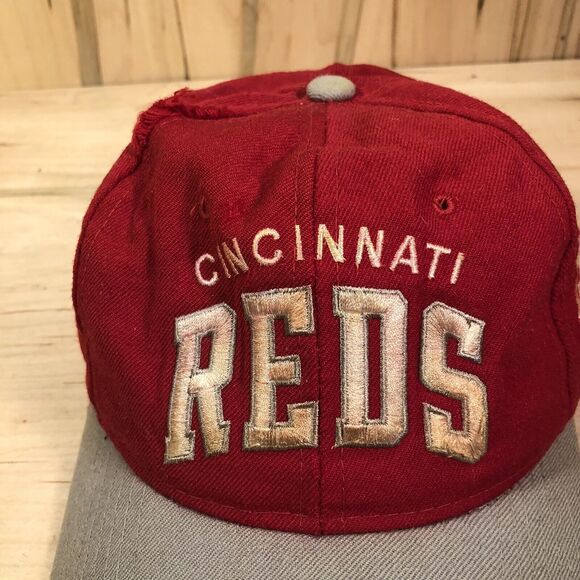 Vintage Cincinnati Reds Starter Arch 100% Wool Snapback Hat 90s - Picture 2 of 10